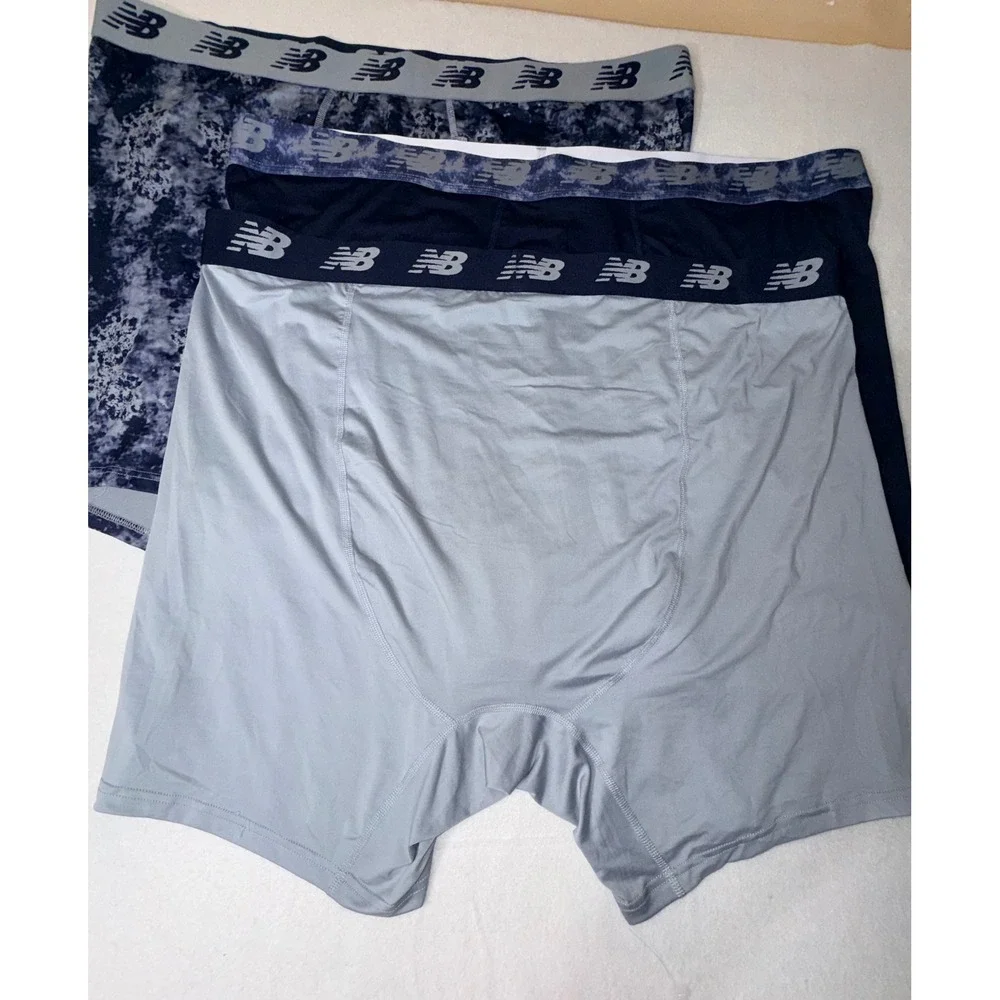 New Balance Boxer Briefs Mens 4XL Blue Grey New set of 3 Performance Athletic